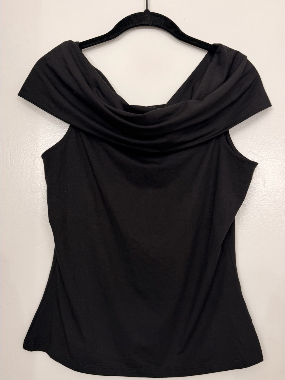 Cuyana Off The Shoulder Drape Top Black Size Large